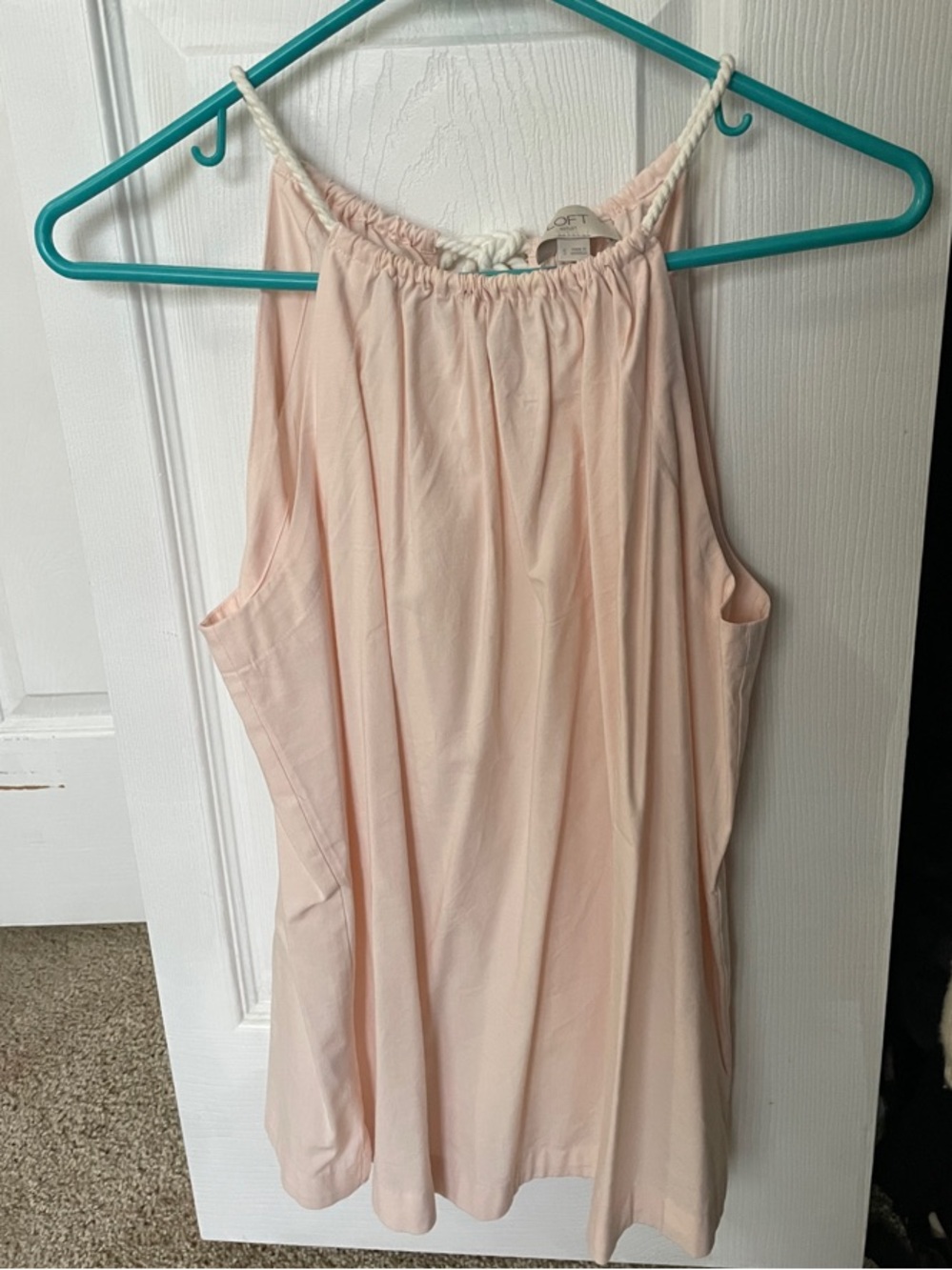 LOFT Blush Pink Rope-Strap Tank Top